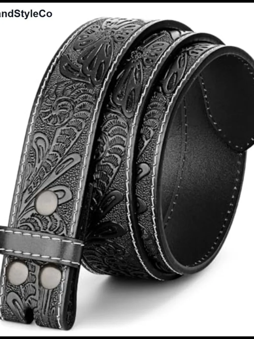 Western Leather Belt Strap without Buckle - Men Women Cowboy Cowgirl Gifts